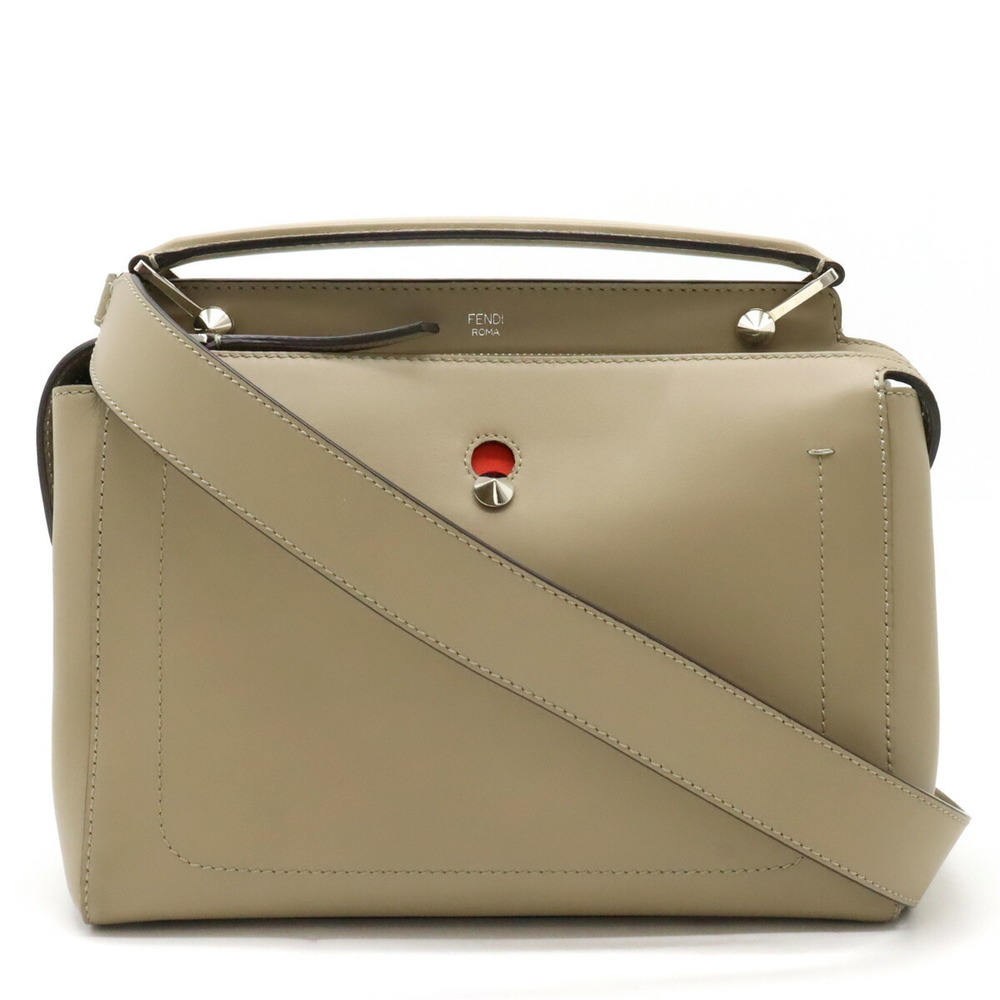 Fendi Fendi.com Handbag 2way Leather Greige